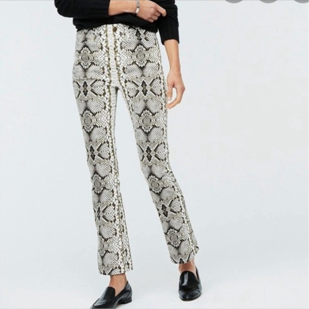 FALL SALE!  J.Crew  High Rise Snakeskin Kick-out Crop Pant -Size 31